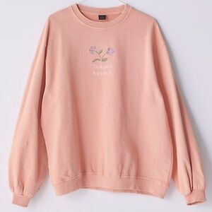 Thanks A Bunch Embroidered Crew Neck Sweatshirt